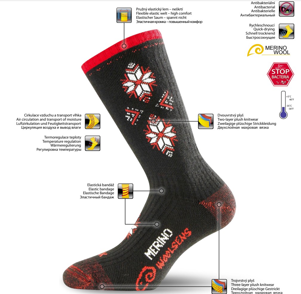 SCK merino silné ponožky Lasting