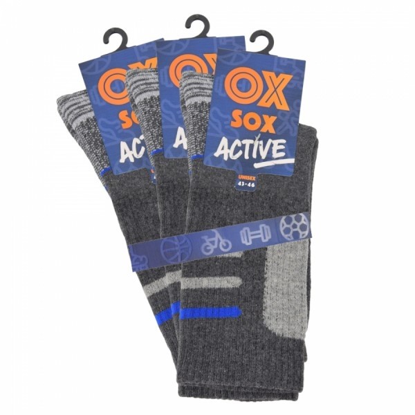 Active pánské bavlněné elastické sportovní kotníkové ponožky OXSOX