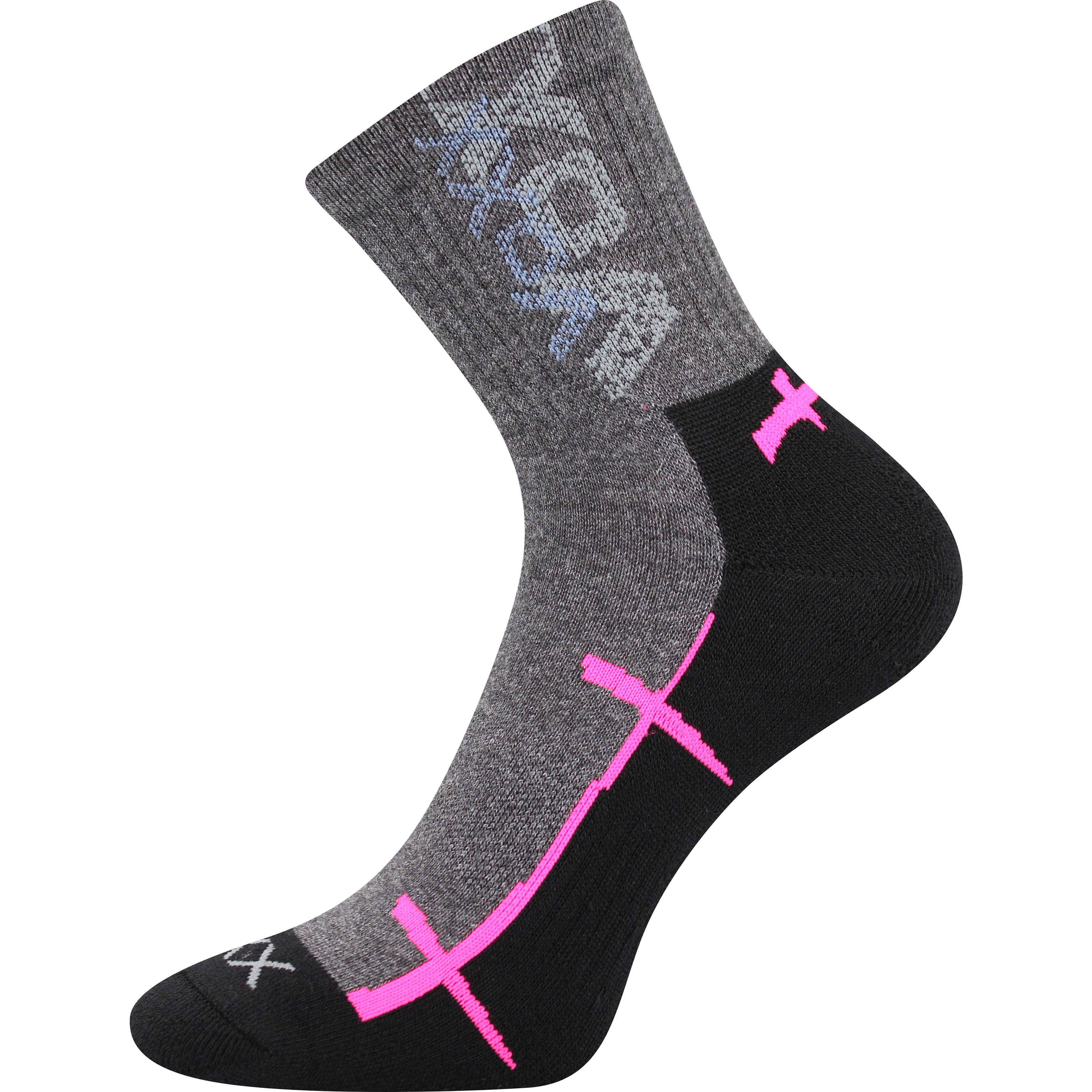Levně WALLI sportovní ponožky se stříbrem Voxx Černá / Magenta 39-42 1 pár