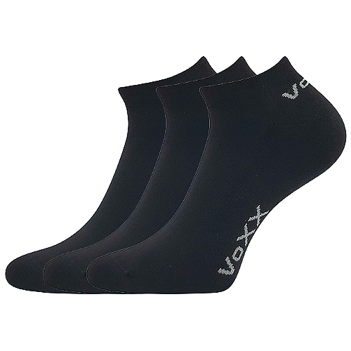 Levně BASIC nízké sportovní ponožky Voxx Černá 43-46 3 páry