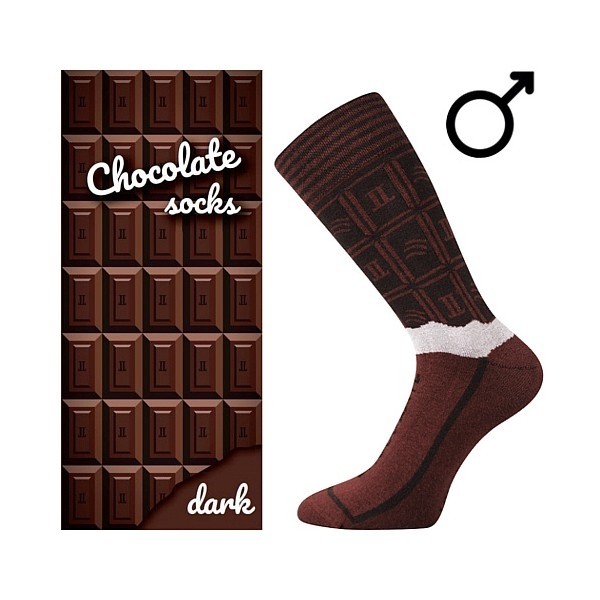 CHOCOLATE sladké veselé ponožky Lonka Hořká Pánská 1 pár