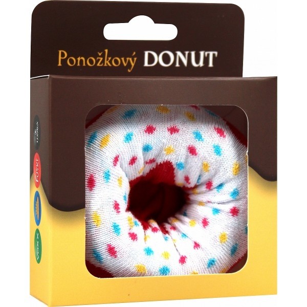 DONUT veselé dárkové ponožky Boma Bílá 42-45 1 pár