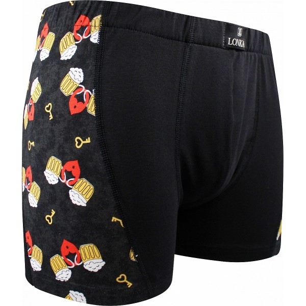 Levně KAMIL pánské elastické boxerky - LOVE Černá XXL 1 kus