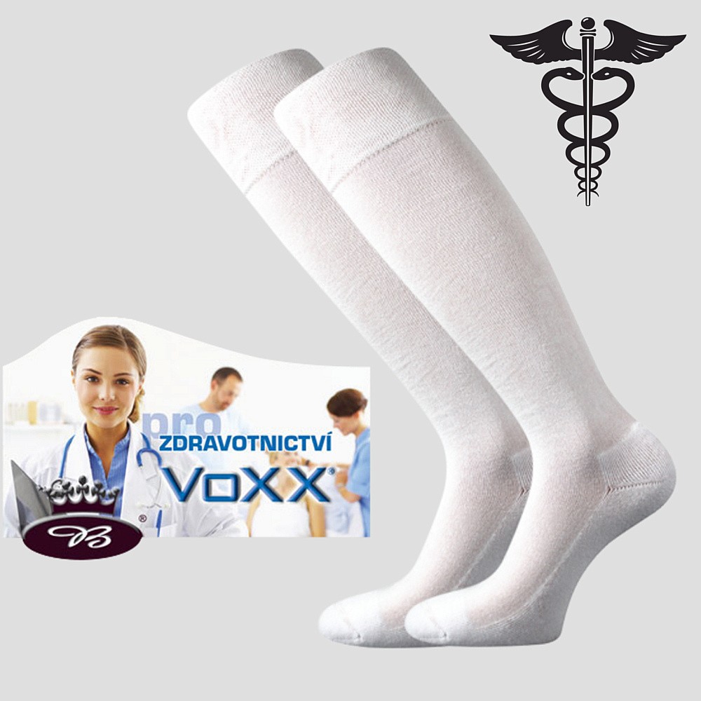 Levně MEDI KNEE bílé zdravotnické podkolenky Voxx Bílá 43-46 1 pár