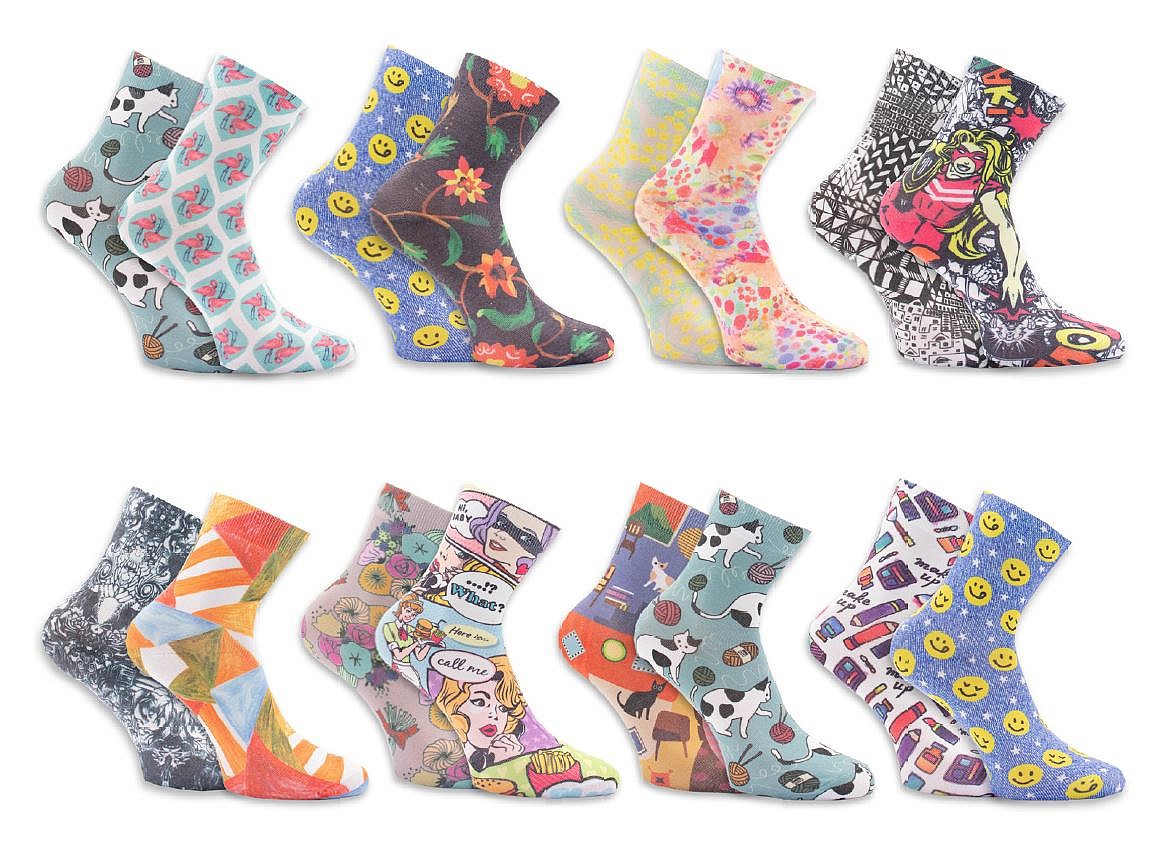 POTISK dámské obrázkové ponožky TRENDY SOCKS