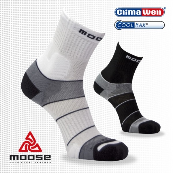 Levně MOTION sportovní běžecké ponožky Moose Bílá XS 1 pár