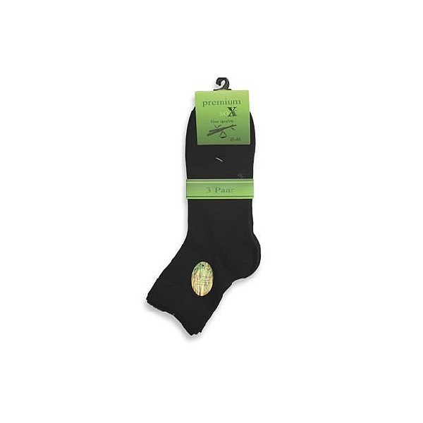 Levně KOTNÍK bambusové ponožky TRENDY SOCKS Černá 39-42 3 páry