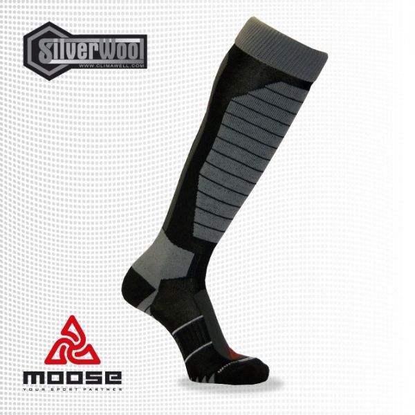 Levně CARVE lyžařské termo podkolenky Moose Černá XS 1 pár