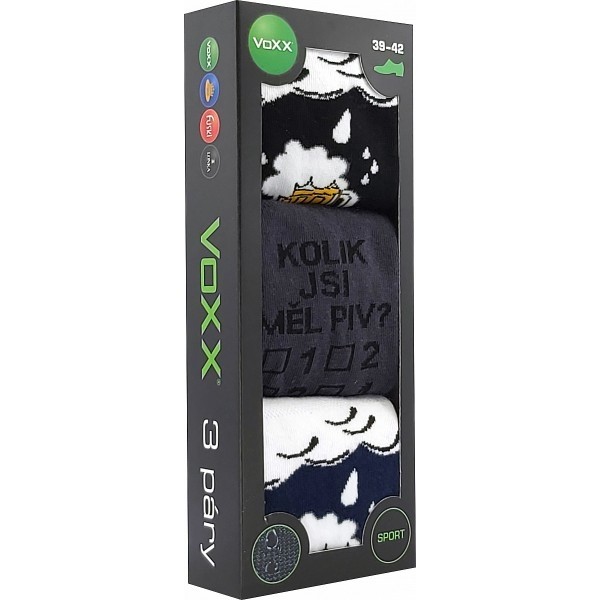 DEBOX barevné vánoční ponožky Lonka - PĚNA