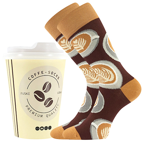 Levně COFFEE SOCKS barevné veselé ponožky Lonka 02 Pánská 1 pár