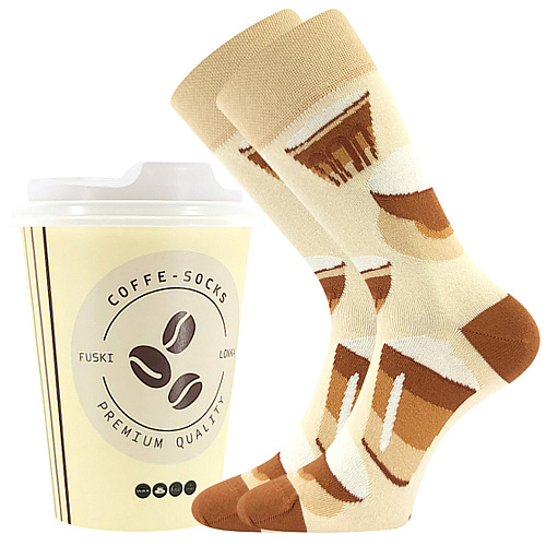 Levně COFFEE SOCKS barevné veselé ponožky Lonka 03 Dámská 1 pár
