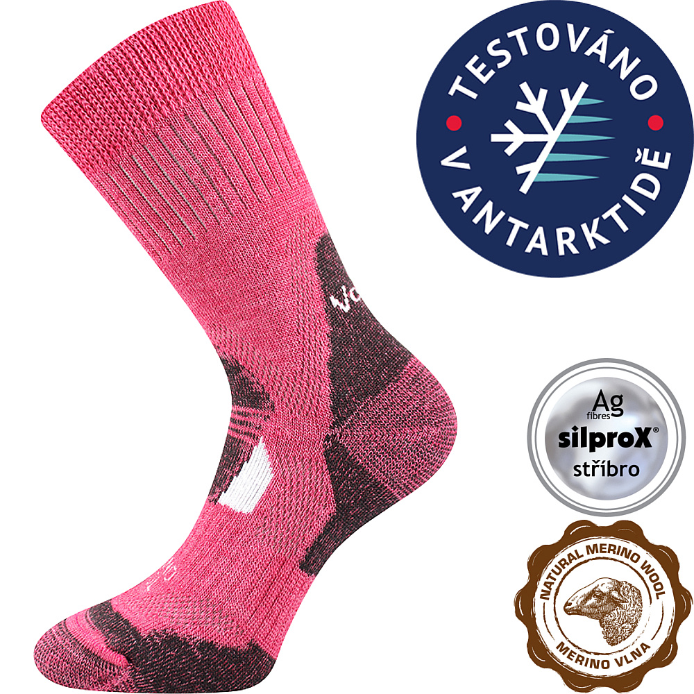 Levně STABIL vlněné ponožky merino VoXX Růžová 35-38 1 pár