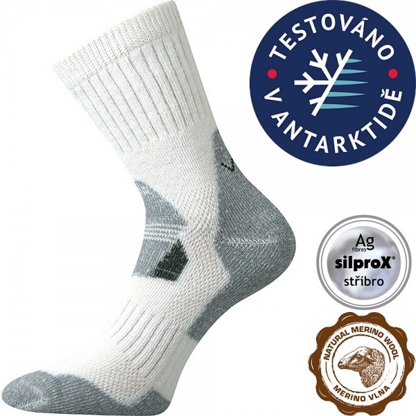 Levně STABIL vlněné ponožky merino VoXX Bílá 35-38 1 pár
