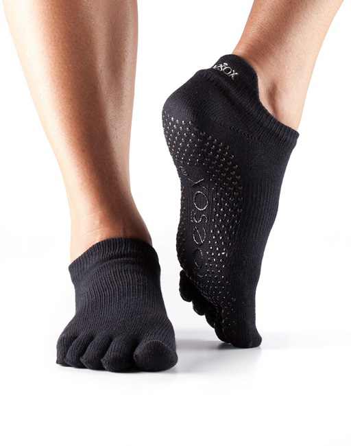 LOW RISE prstové kotníkové ponožky ToeSox - BLACK