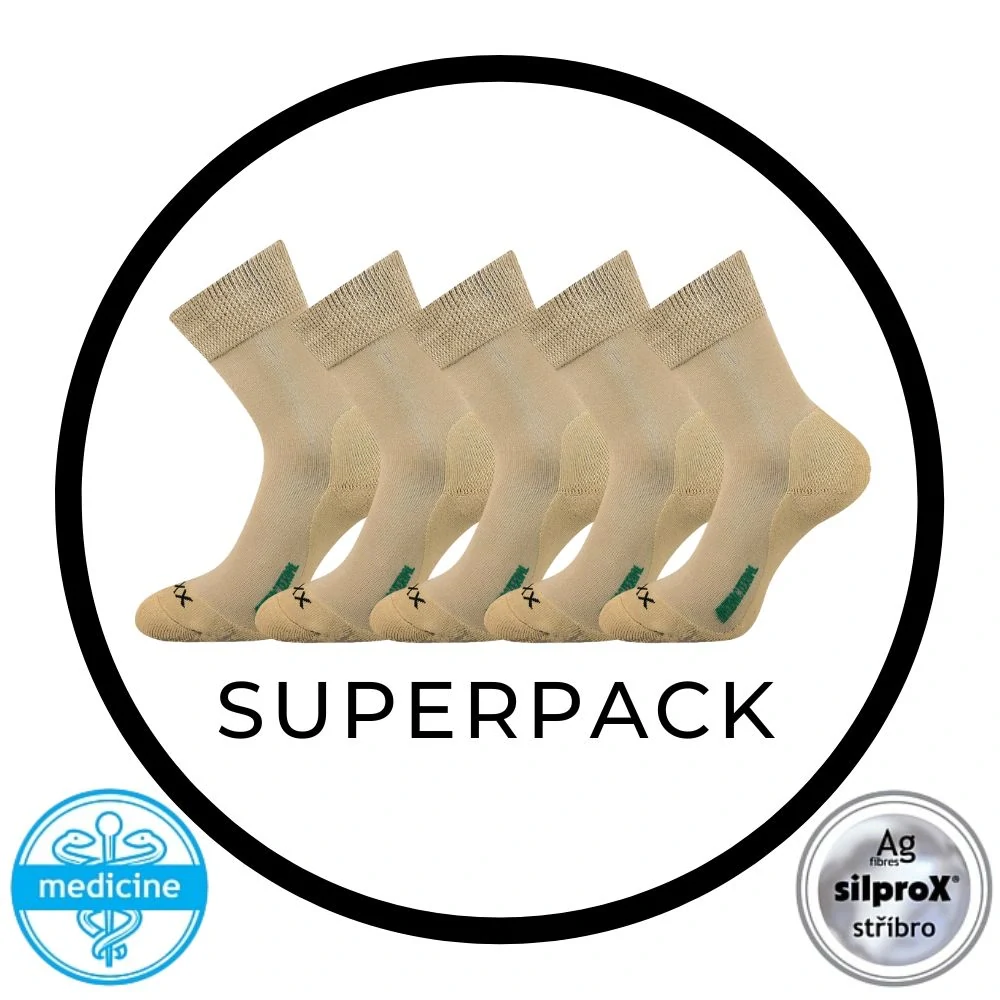 SUPERPACK - ZEUS zdravotní antibakteriální ponožky VoXX - 5 párů