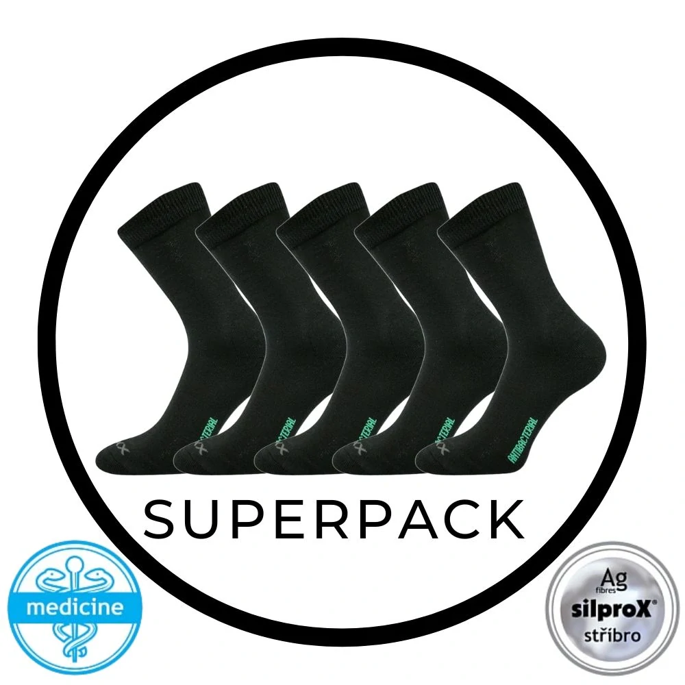 SUPERPACK - ZEUS zdravotní antibakteriální ponožky VoXX - 5 párů