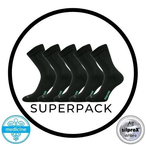 ZEUS SUPERPACK 5párů zdravotní antibakteriální ponožky Voxx