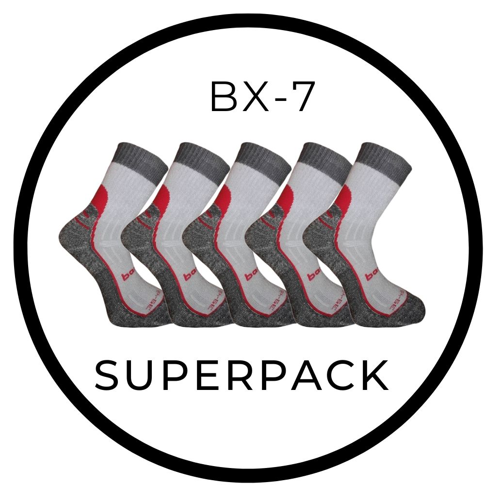 Levně SUPERPACK - BX-7 DURABLE bambusové ponožky BAMBOX - 5 párů Sv. šedá 35-38 5 párů