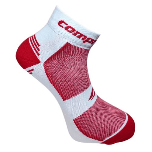 Levně CSX-BIKE FUN NEW funkční ponožky COMPRESSOX Bílá / Červená 43-46 1 pár
