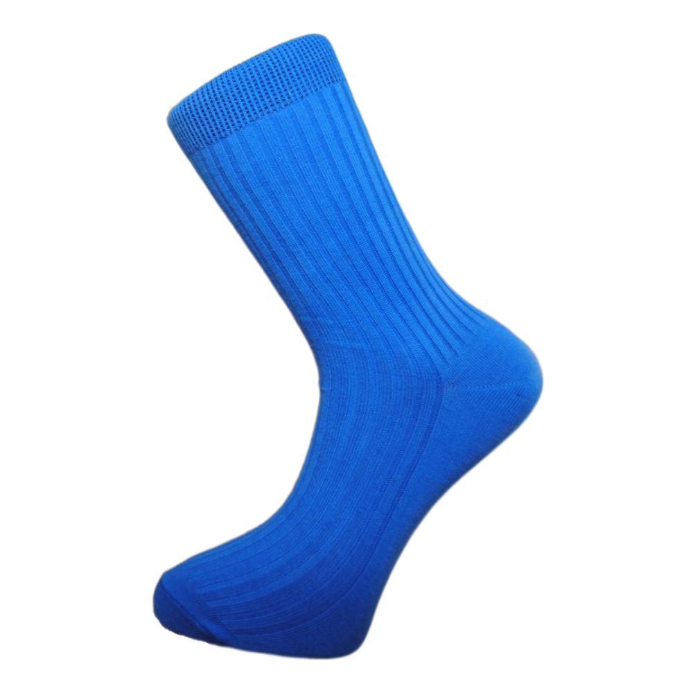Levně FINE COLORO bavlněné ponožky - 100% bavlna Modrá 44-45 2 páry