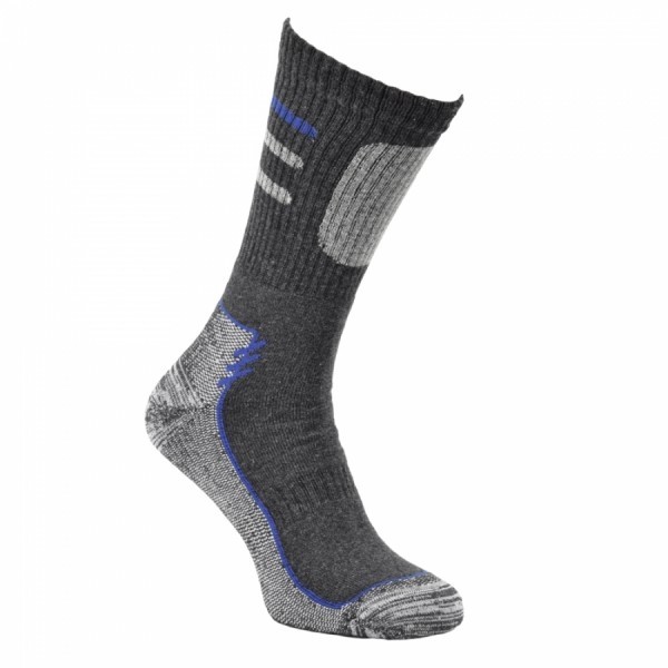 Levně ACTIVE sportovní bavlněné froté ponožky OXSOX Tm. šedá 39-42 3 páry