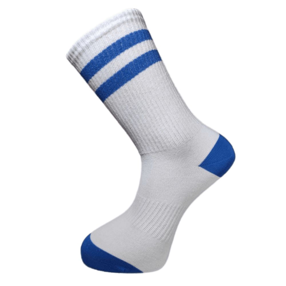 Levně FX-RETROS klasické sportovní ponožky Fuxy Bílá / Modrá 36-40 1 pár