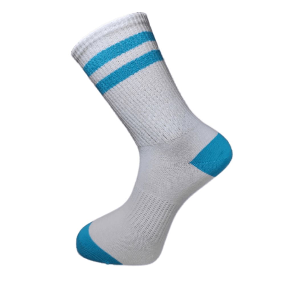 Levně FX-RETROS klasické sportovní ponožky Fuxy Bílá / Tyrkysová 36-40 1 pár