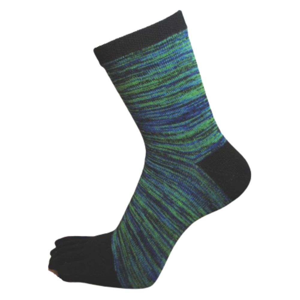 Levně PRSŤÁKY ANKLE prstové kotníkové ponožky Simply Zelená S 1 pár