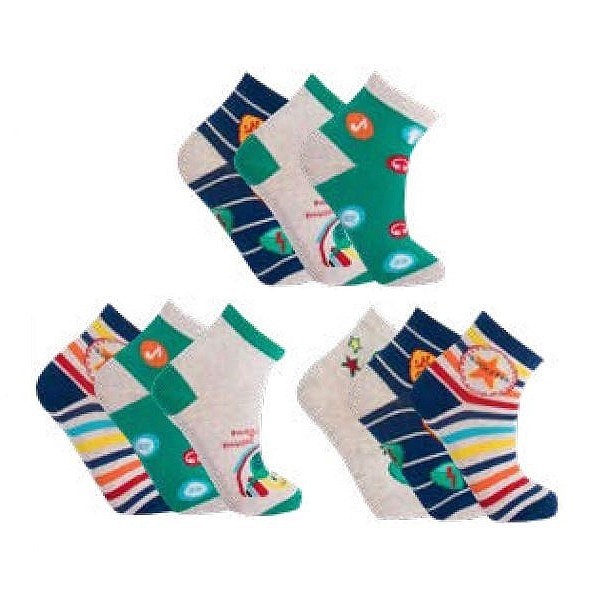 Levně ROCK STAR dětské barevné ponožky TRENDY SOCKS Náhodný mix 27-30 3 páry