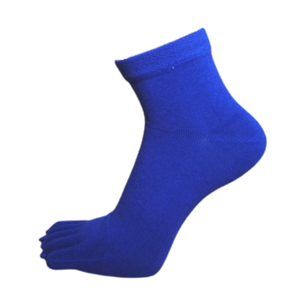 Levně PRSŤÁKY COLOUR prstové kotníkové ponožky Simply Modrá L 1 pár