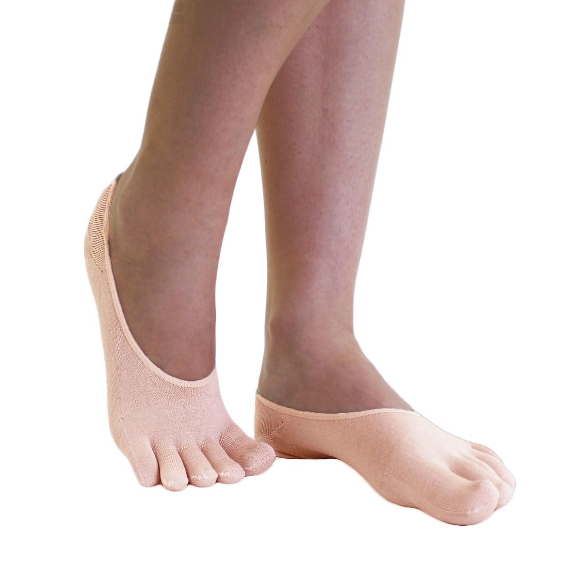 Levně FOOT COVER prstové ponožky do balerínek ToeToe Tělová M 1 pár