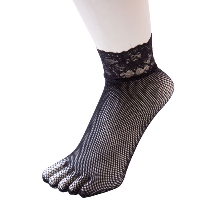 FISHNET ANKLE silonové prstové ponožky ToeToe