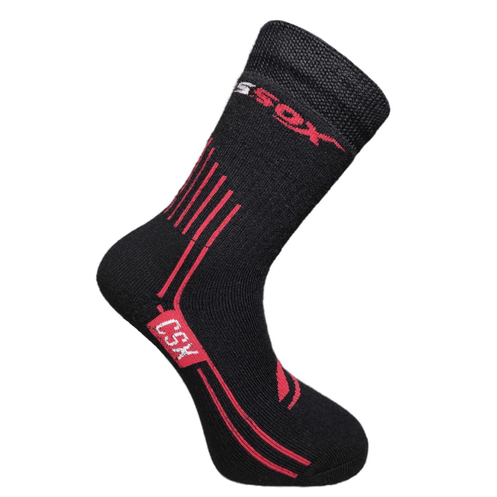 Levně CSX-HEROLD extra hřejivé merino ponožky COMPRESSOX Černá 43-46 1 pár