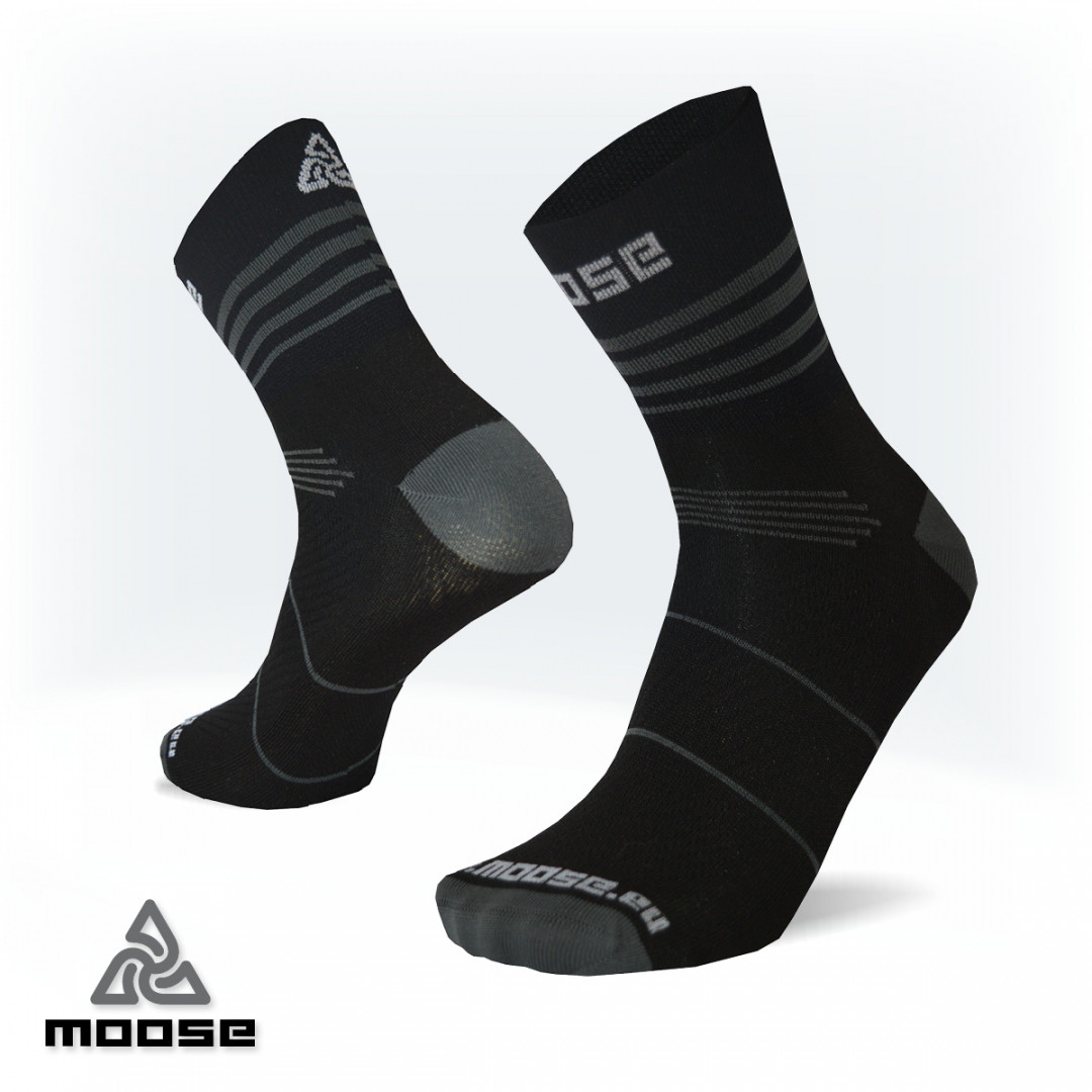 Levně LIGHTSPEED NEW běžecké ponožky Moose Černá XS 1 pár