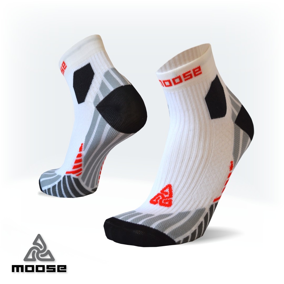 Levně ULTRAMARATHON NEW běžecké ponožky Moose Bílá XXL 1 pár