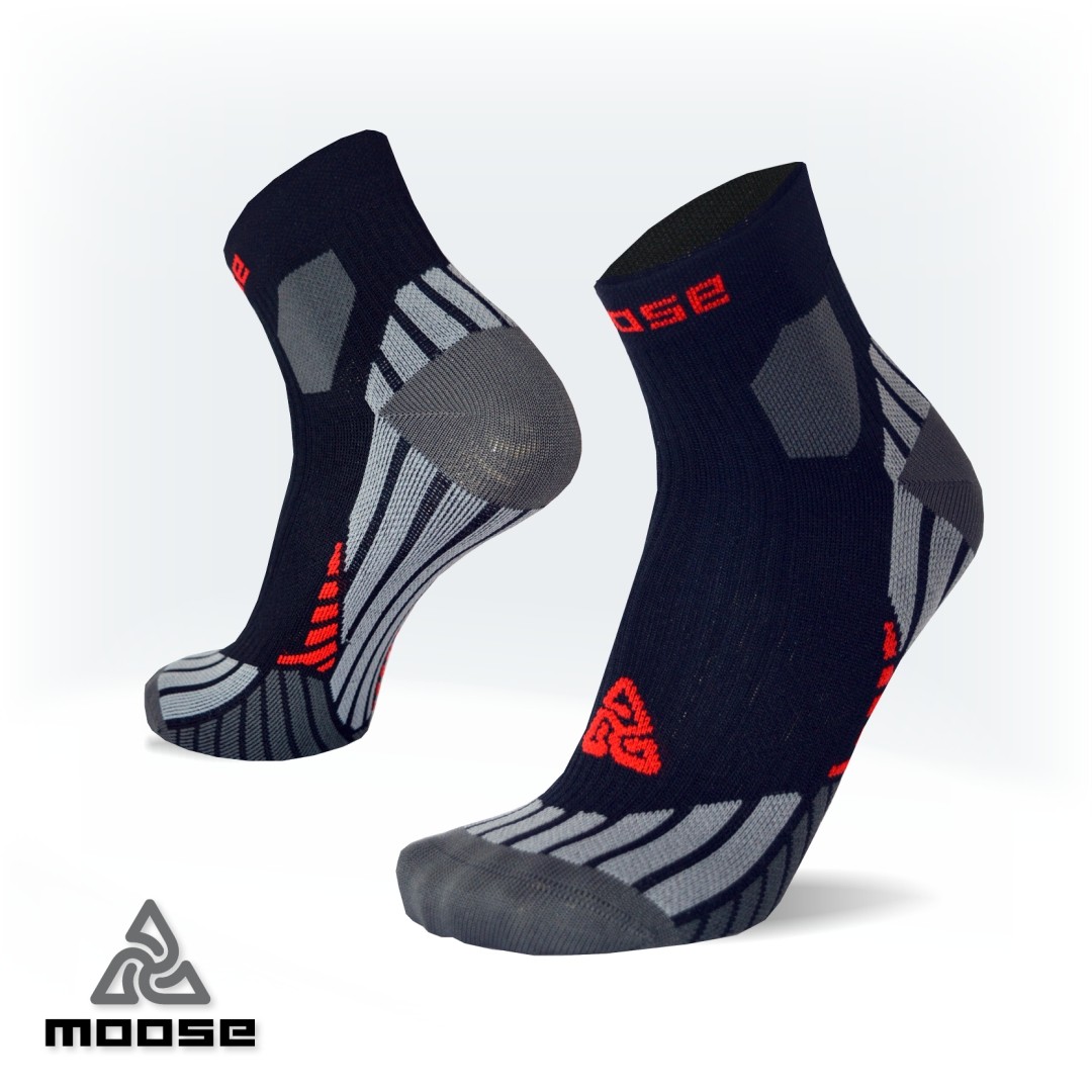 Levně ULTRAMARATHON NEW běžecké ponožky Moose Černá M 1 pár
