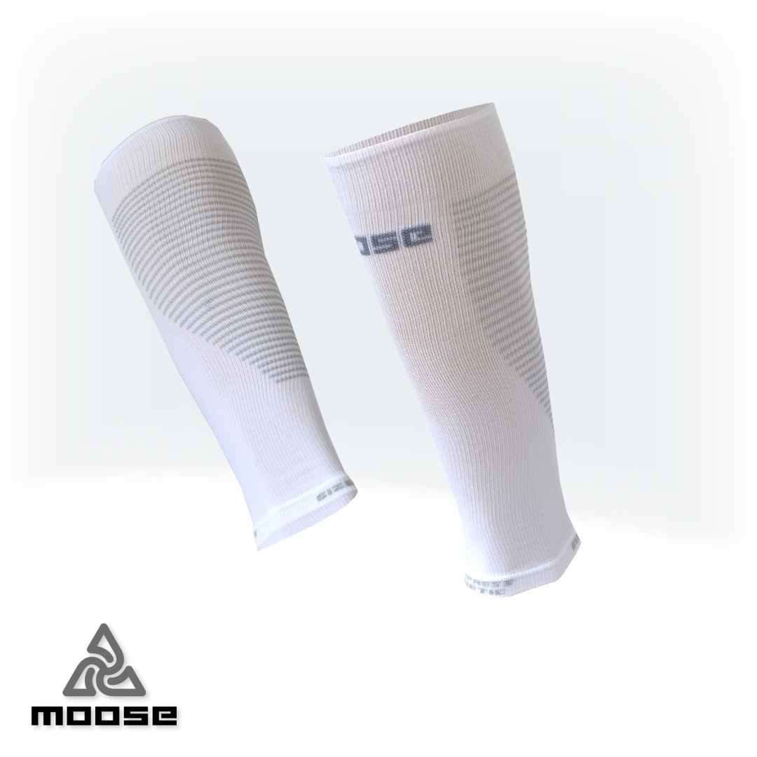 Levně COMPRESS KINETIC NEW kompresní návleky na lýtko Moose Bílá XL 1 pár