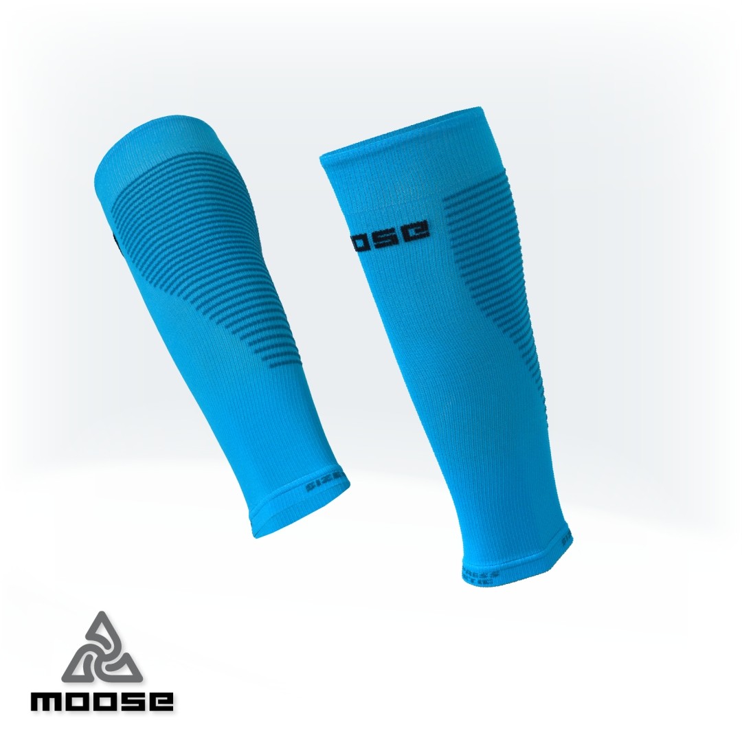 Levně COMPRESS KINETIC NEW kompresní návleky na lýtko Moose Tyrkysová L 1 pár