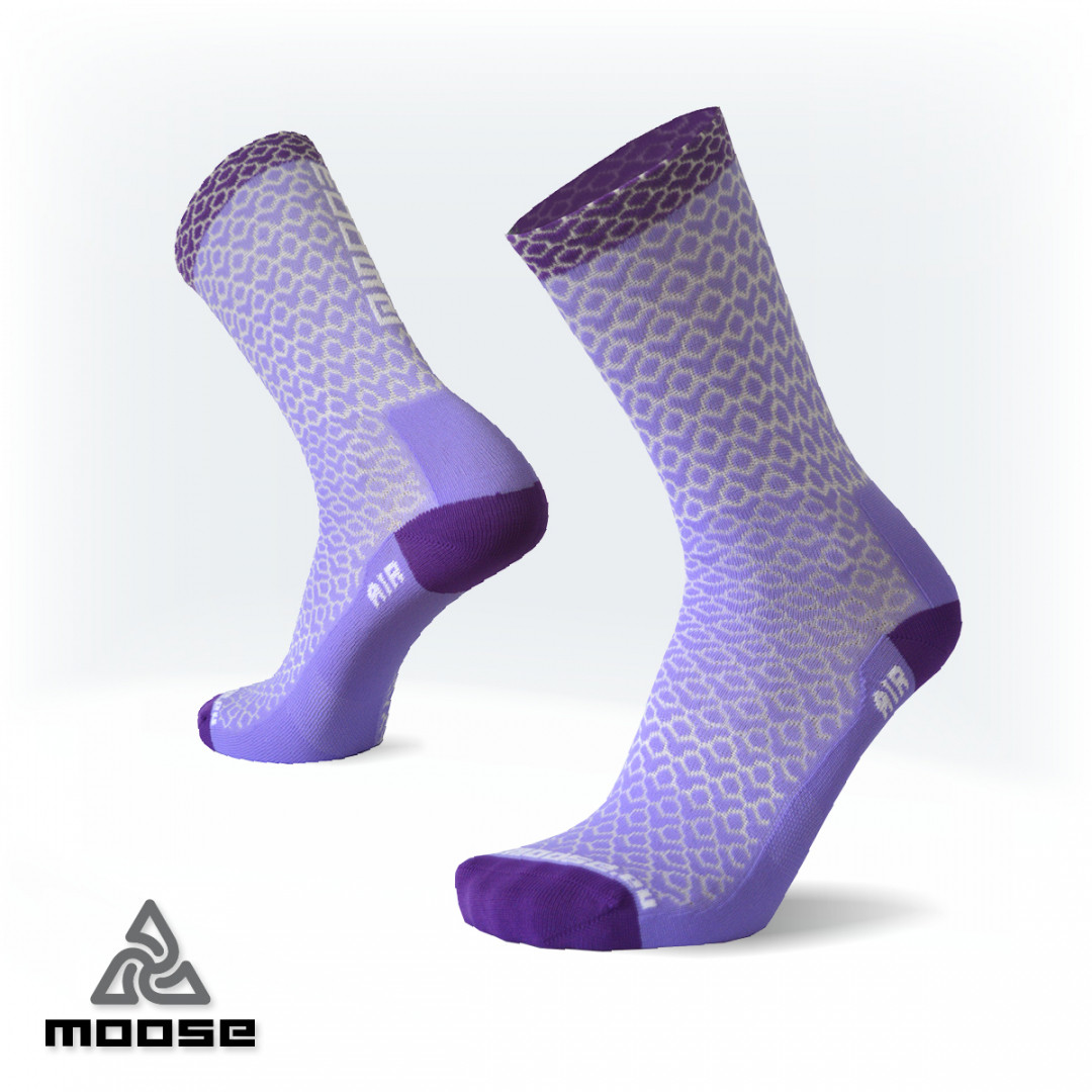 Levně RACE AIR NEW cyklistické letní ponožky Moose Fialová M 1 pár