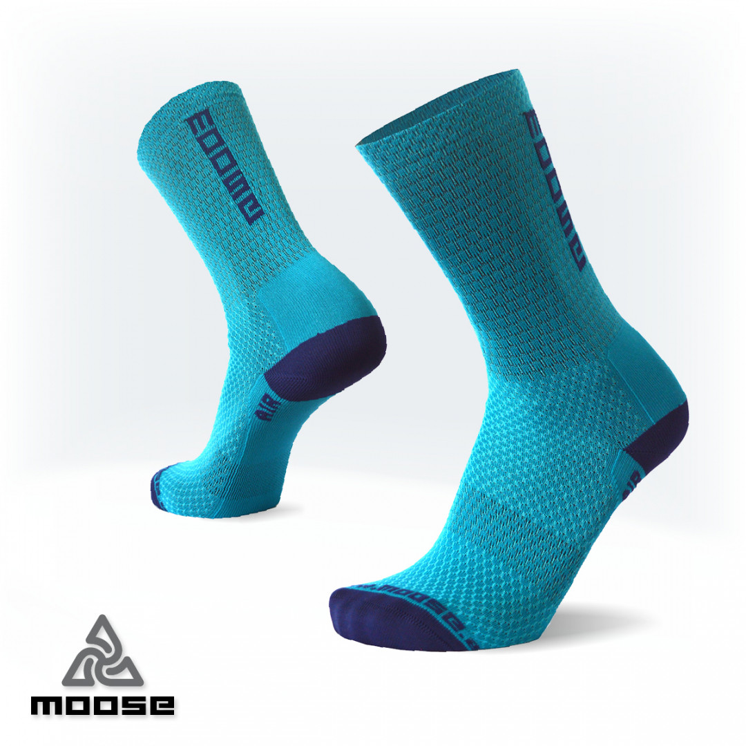 Levně RACE AIR NEW cyklistické letní ponožky Moose Petrolejová L 1 pár