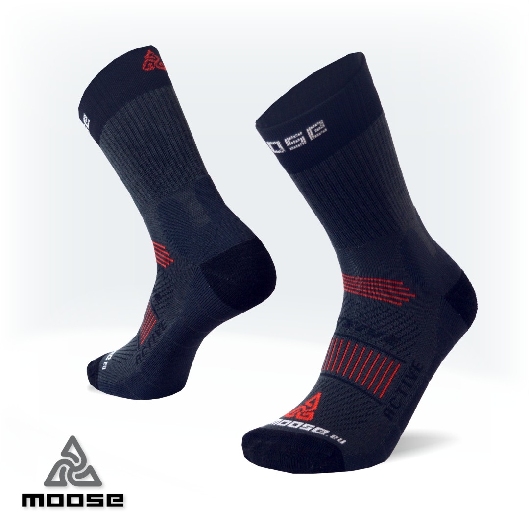 Levně ACTIVE NEW sportovní ponožky Moose Černá M 1 pár