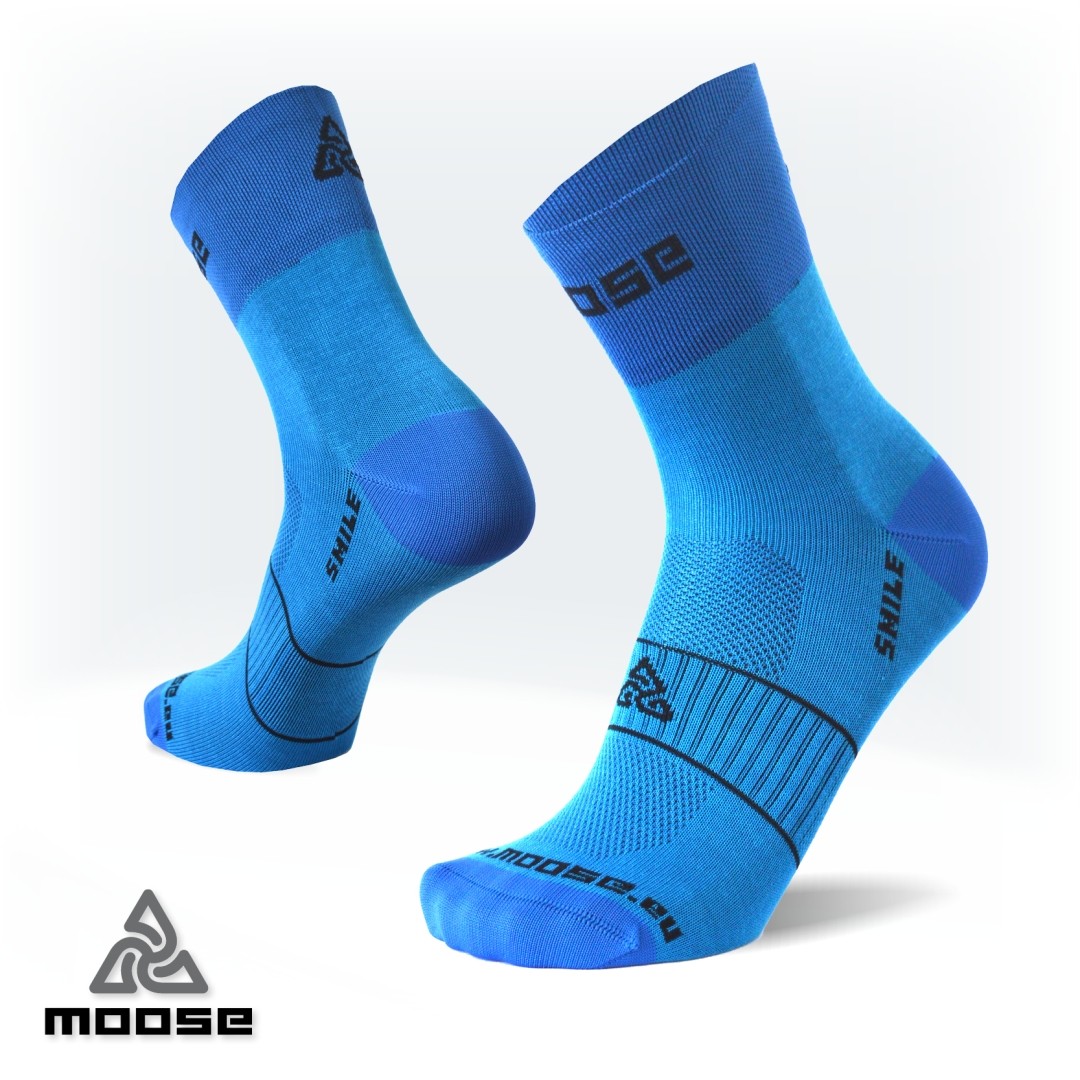 Levně SMILE NEW reflexní ponožky Moose Modrá XS 1 pár