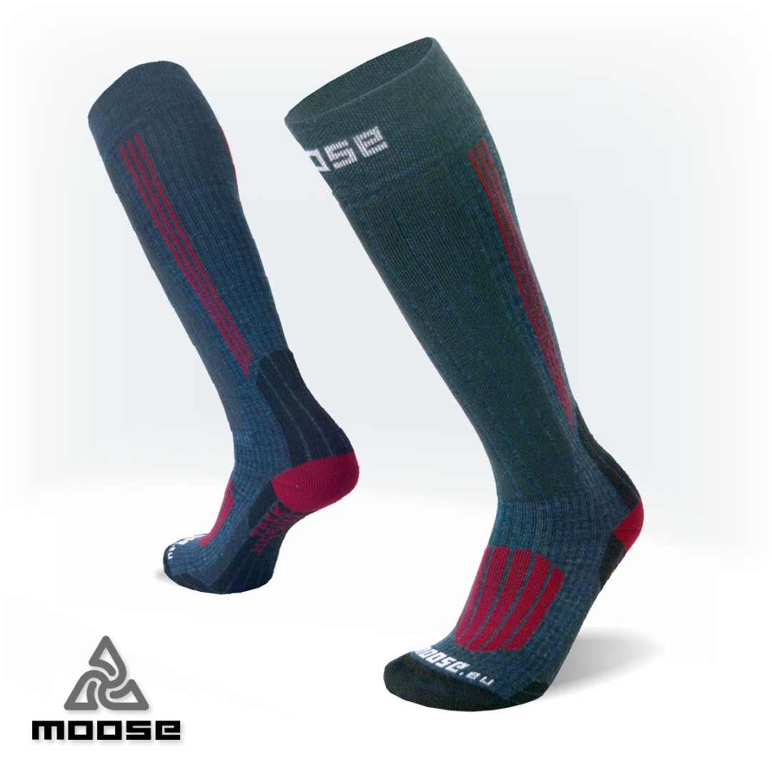 Levně TREK LONG turistické merino podkolenky Moose Modrá XXL 1 pár