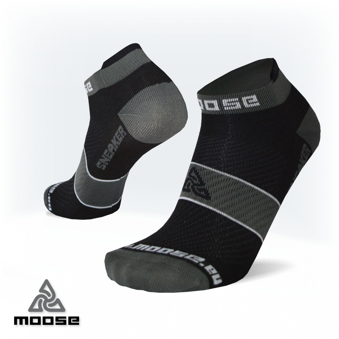 Levně SNEAKER NEW extra nízké ponožky Moose Černá XXL 1 pár