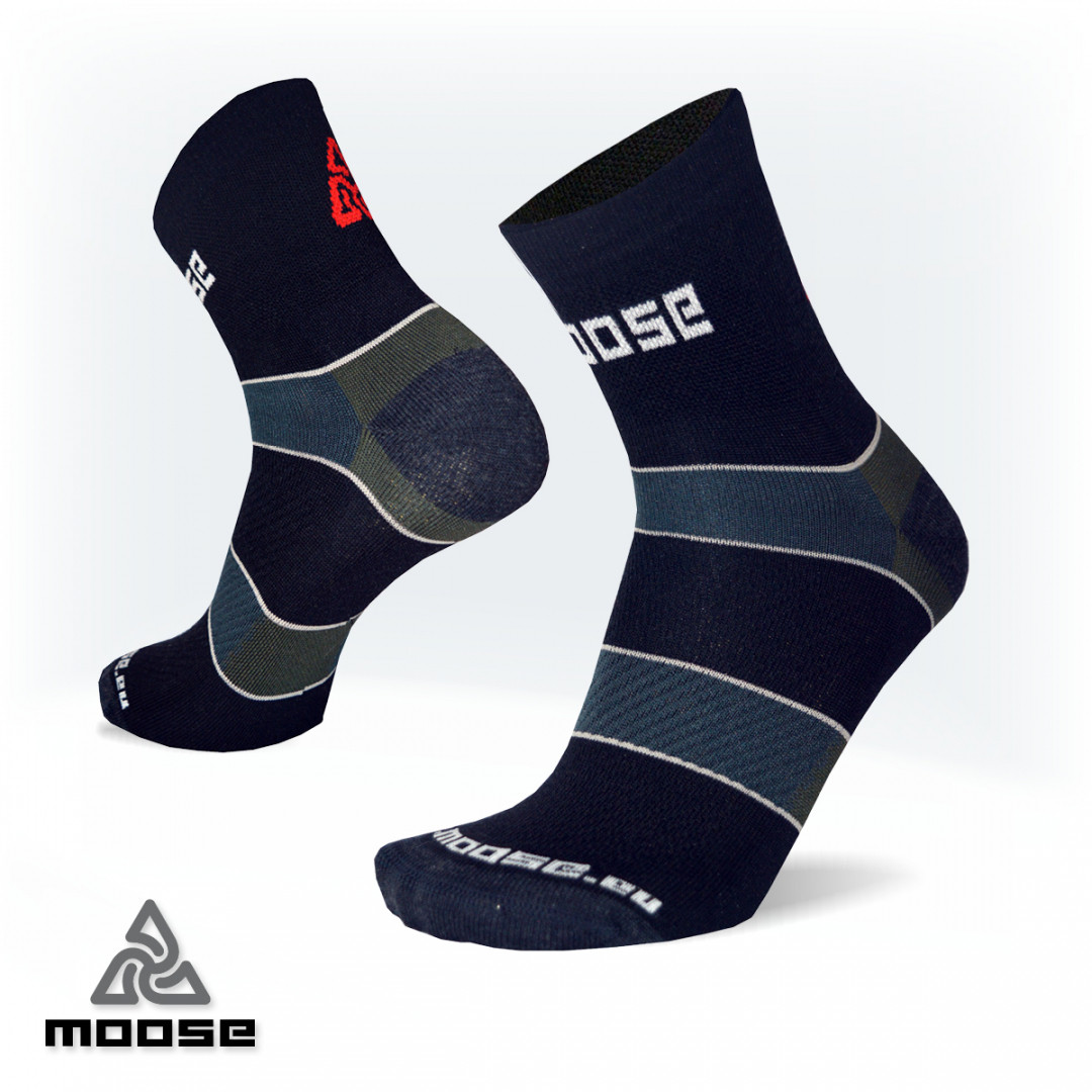 Levně BASECAMP merino outdoorové ponožky Moose Černá M 1 pár