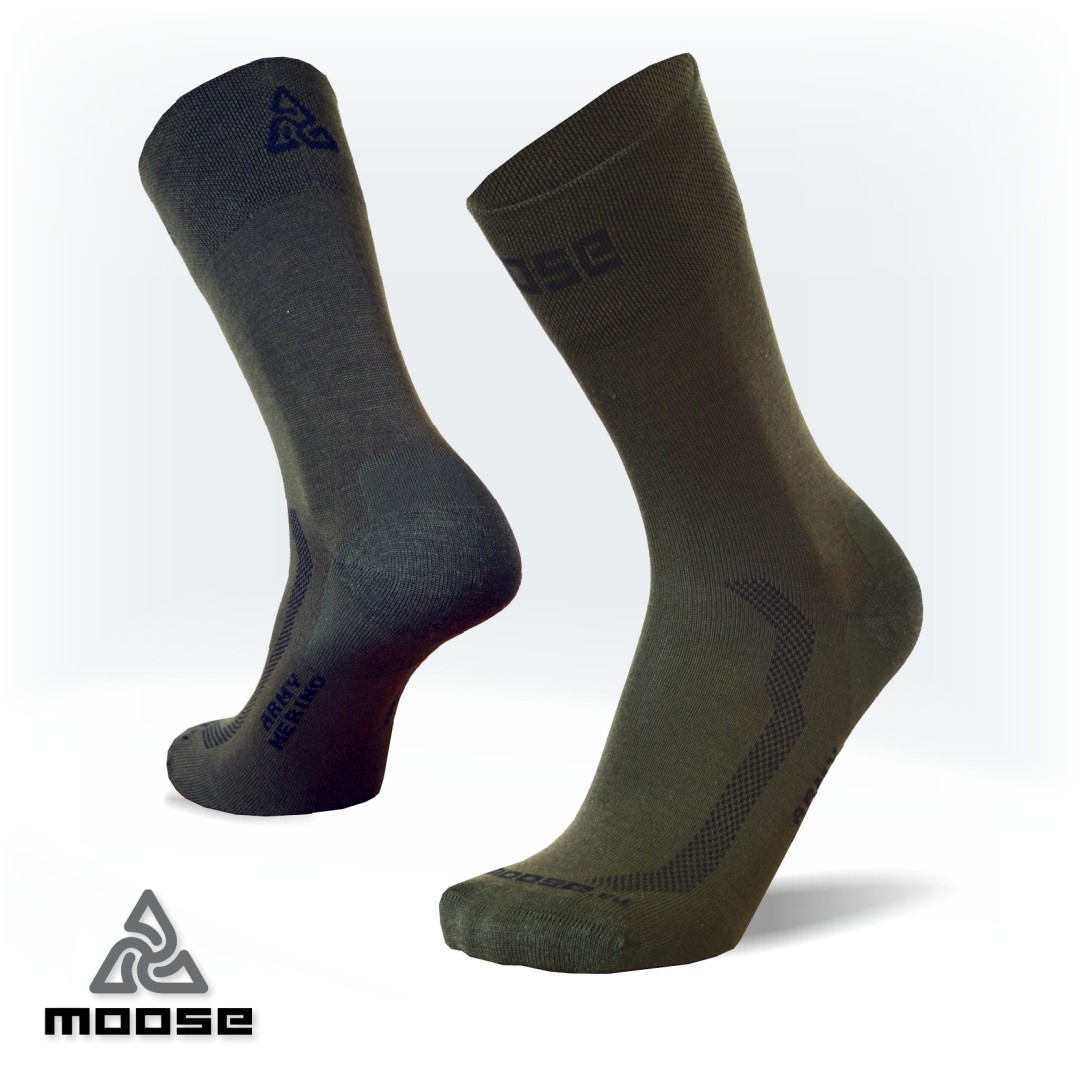 Levně ARMY MERINO funkční ponožky Moose Zelená XS 1 pár