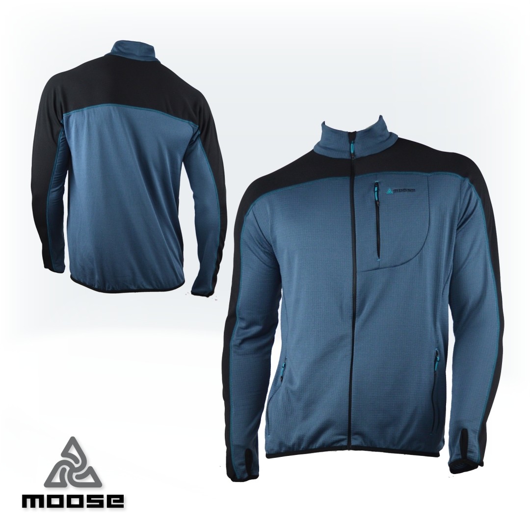 Levně STELVIO MEN lehká mikina na zip Moose Petrolejová M 1 kus