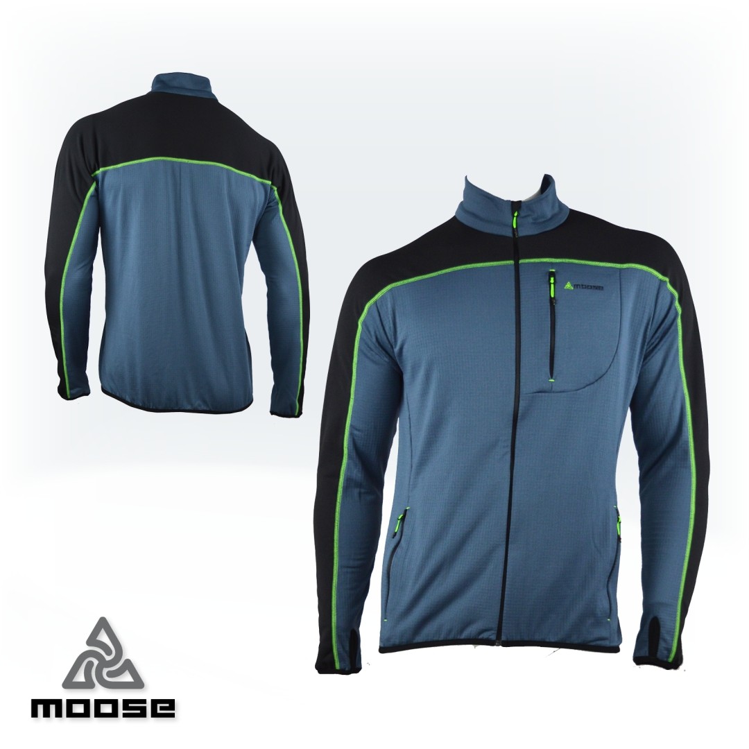 Levně STELVIO MEN lehká mikina na zip Moose Zelená XL 1 kus