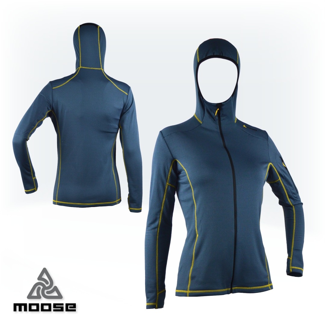 Levně STELVIO HOODIE WOMEN funkční mikina s kapucí Moose Žlutá L 1 kus