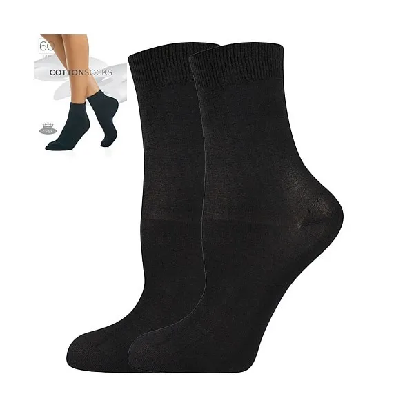 COTTON socks 60 DEN punčochové ponožky Lady B - 6 párů